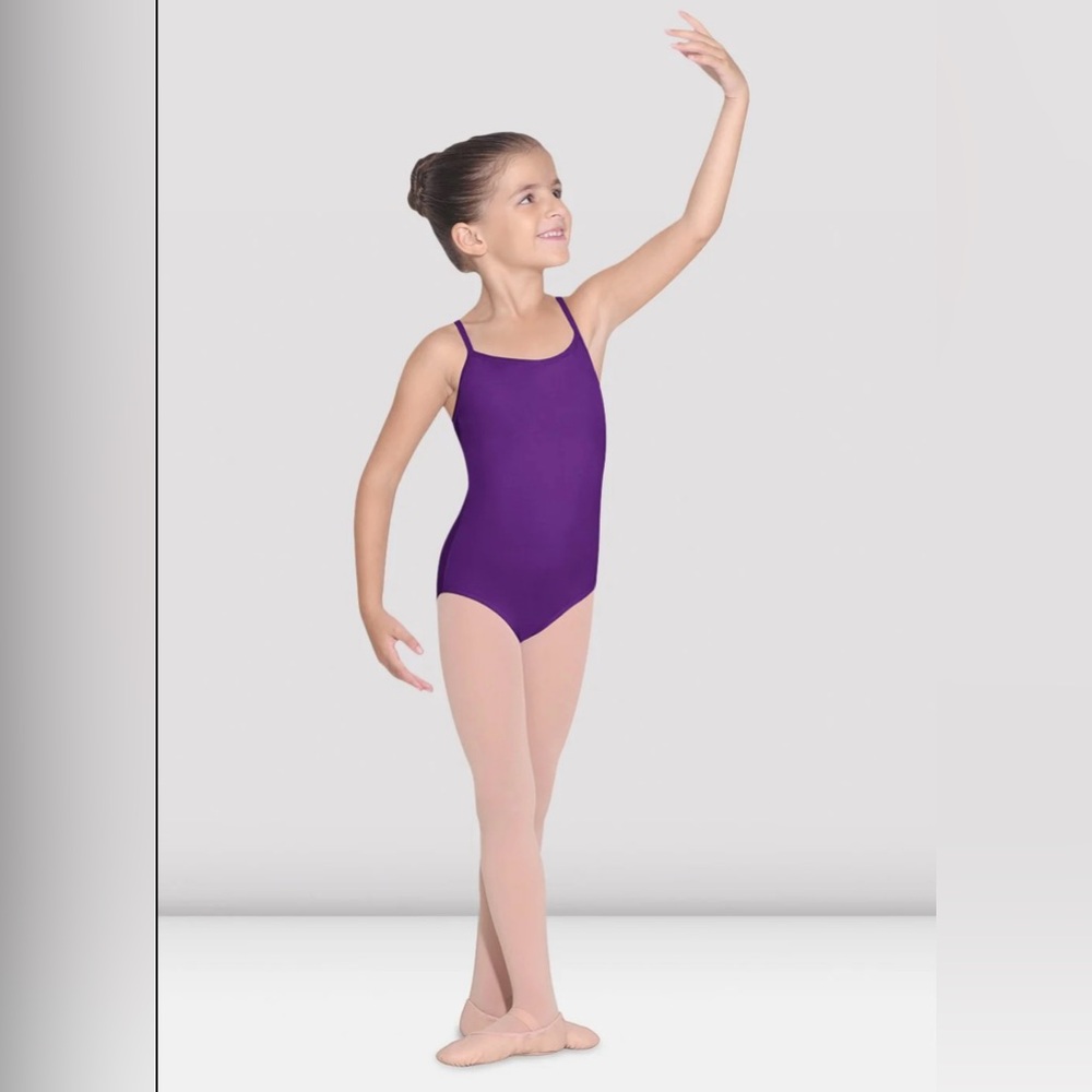 Girls’ Bloch Aubergine Purple Leotard, Dance Ballet Gymnastics Size 14 W/Straps